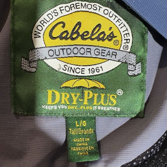 Vintage Cabela’s Dry-Plus Jacket Men’s L Tall Blue Gray Waterproof Outdoor Rain - Picture 4 of 9